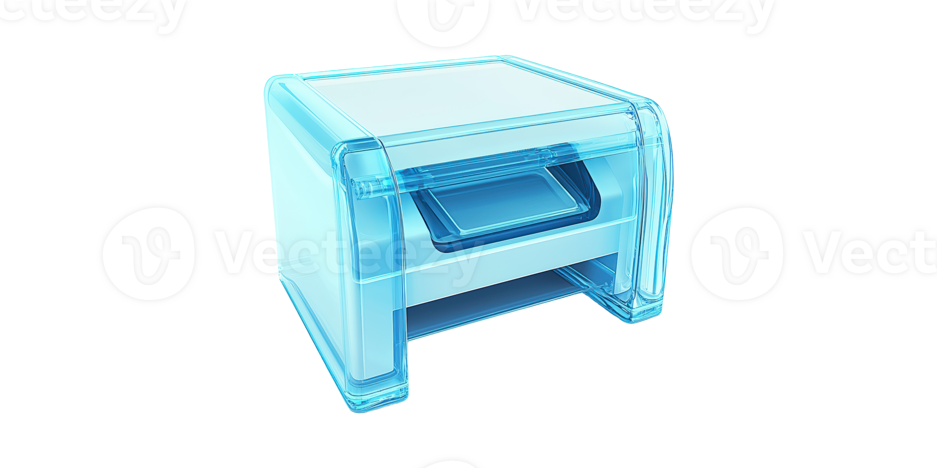 Blue Plastic Storage Box With Drawer. Modern Organizational Solution For Home And Office Isolated On Transparent Background png