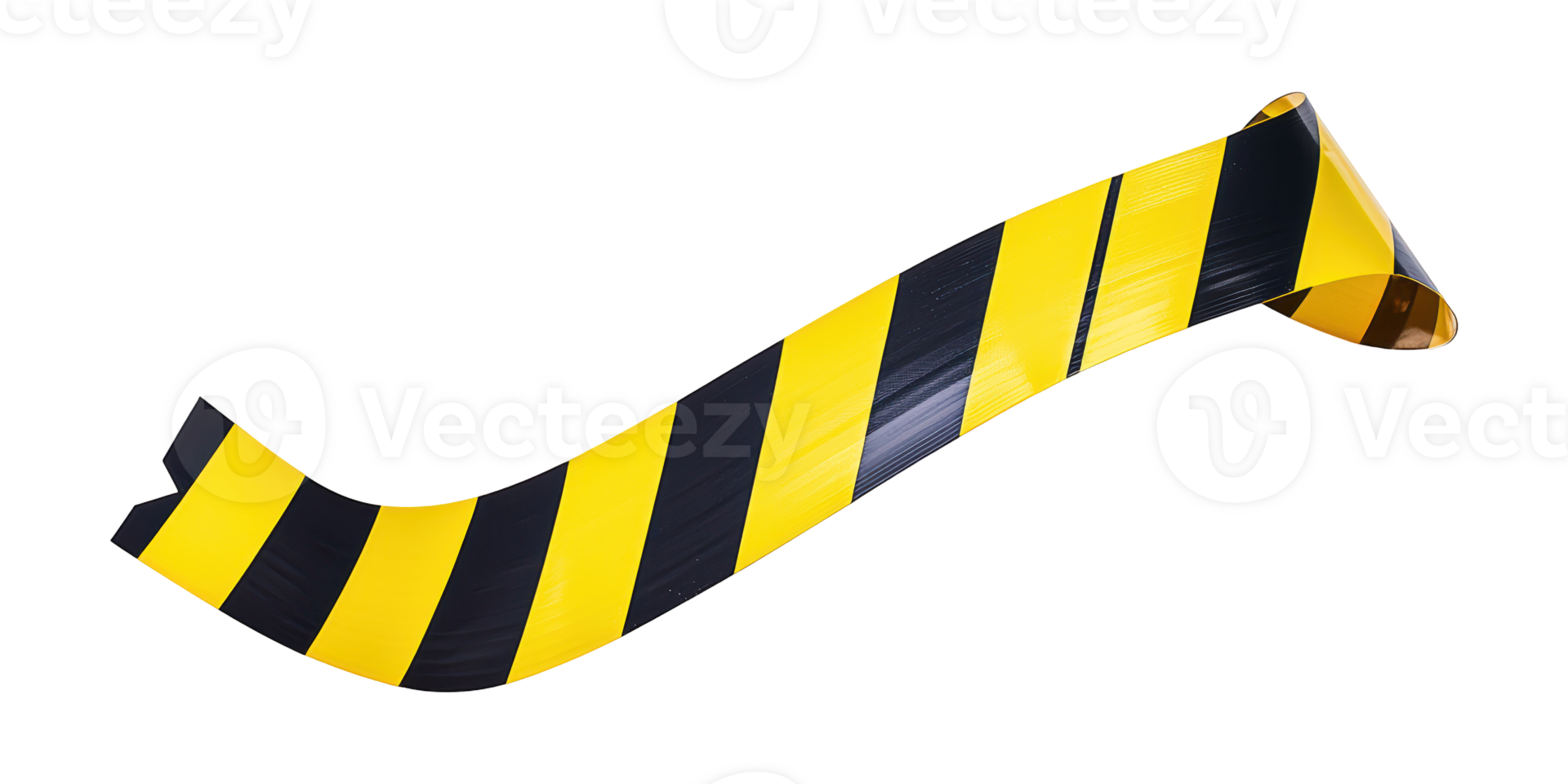 Yellow And Black Caution Tape. Safety And Hazard Warning Symbol Isolated On Transparent Background png