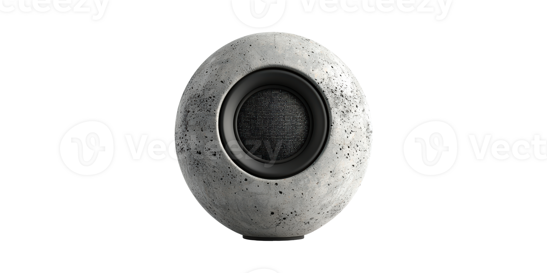 Modern Concrete Speaker With Unique Spherical Design. Innovative Audio Technology For Stylish Interiors Isolated On Transparent Background png