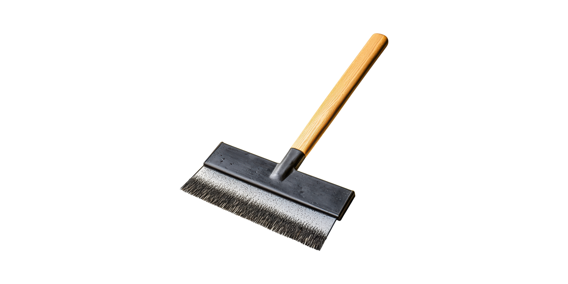 Grill Cleaning Brush With Wooden Handle. Essential Tool For Barbecue Maintenance And Care Isolated On Transparent Background png