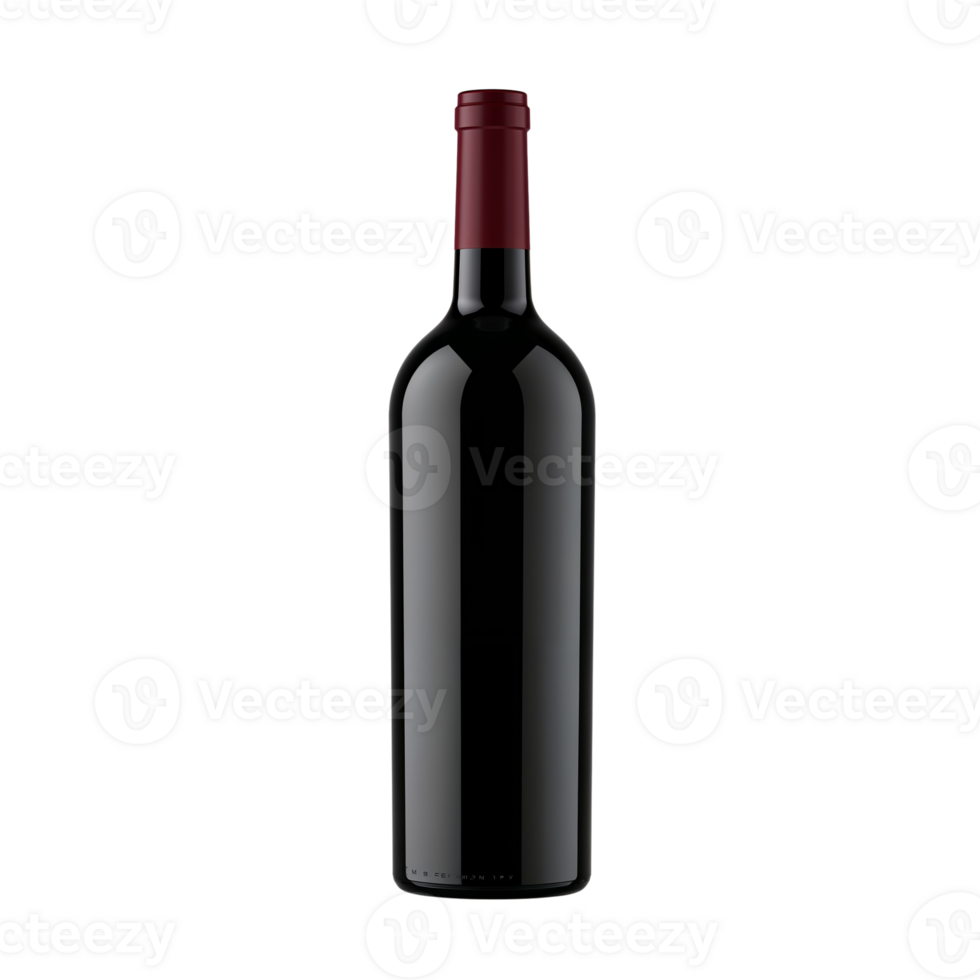 Elegant bottle of red wine isolated offering a luxurious and sophisticated visual statement png