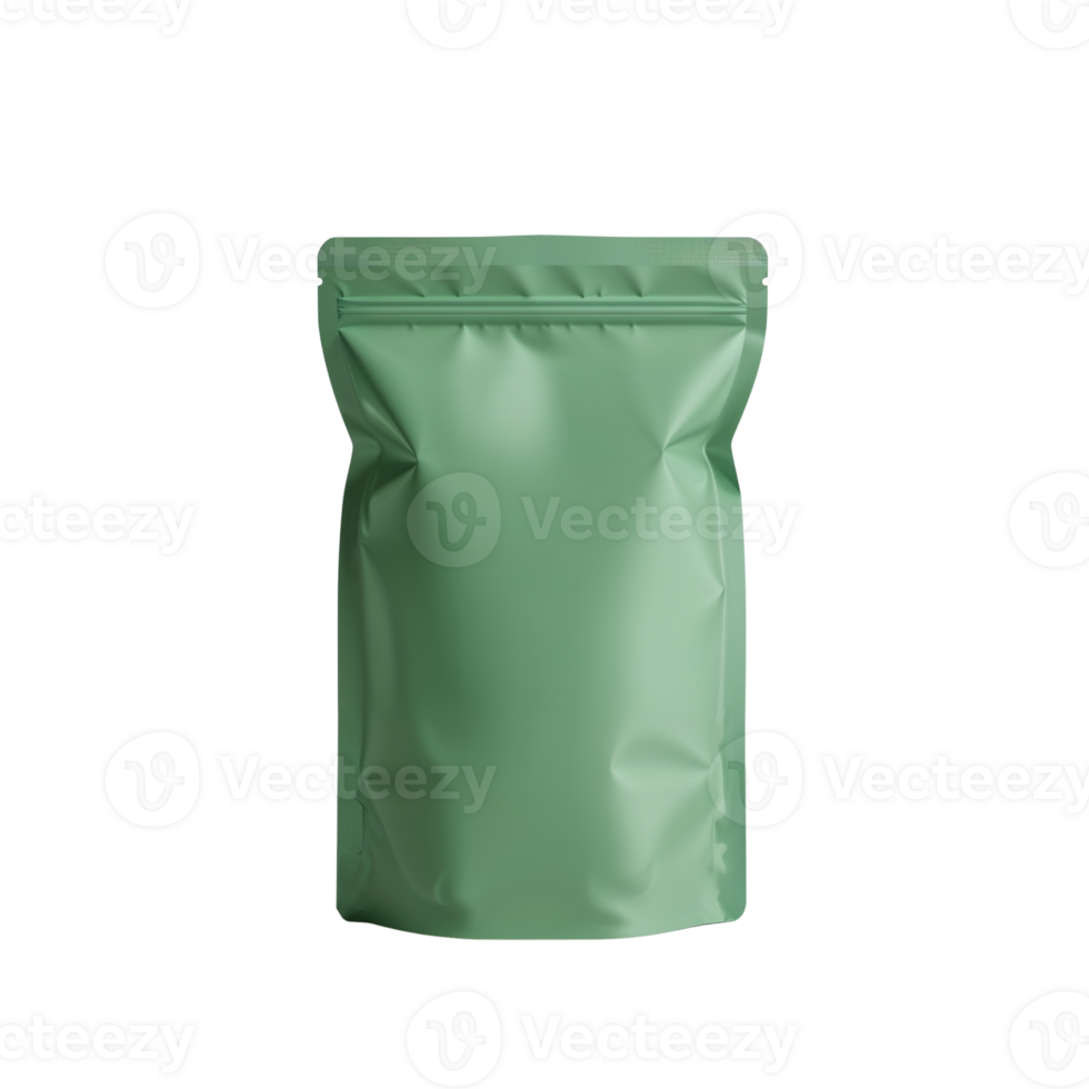 Mint Green Stand-Up Pouch Mockup Ready for Custom Branding and Product Presentation Showcase png