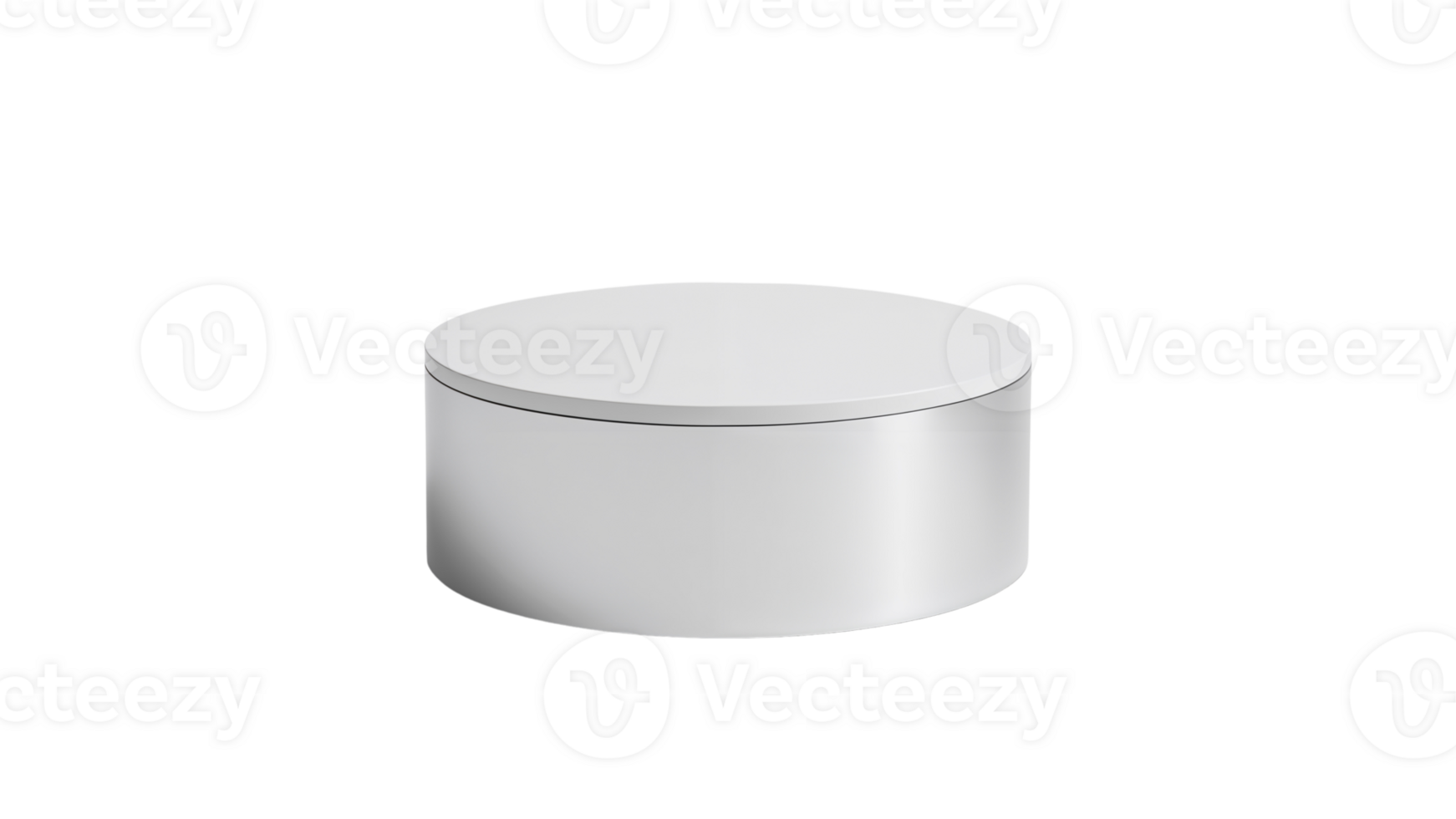 Elegant white cylindrical platform on an isolated transparent background creating a minimalist png
