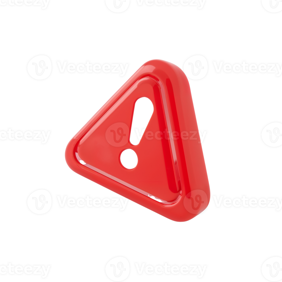 Bold red warning symbol on a seamless space, highlighting a critical point of awareness png