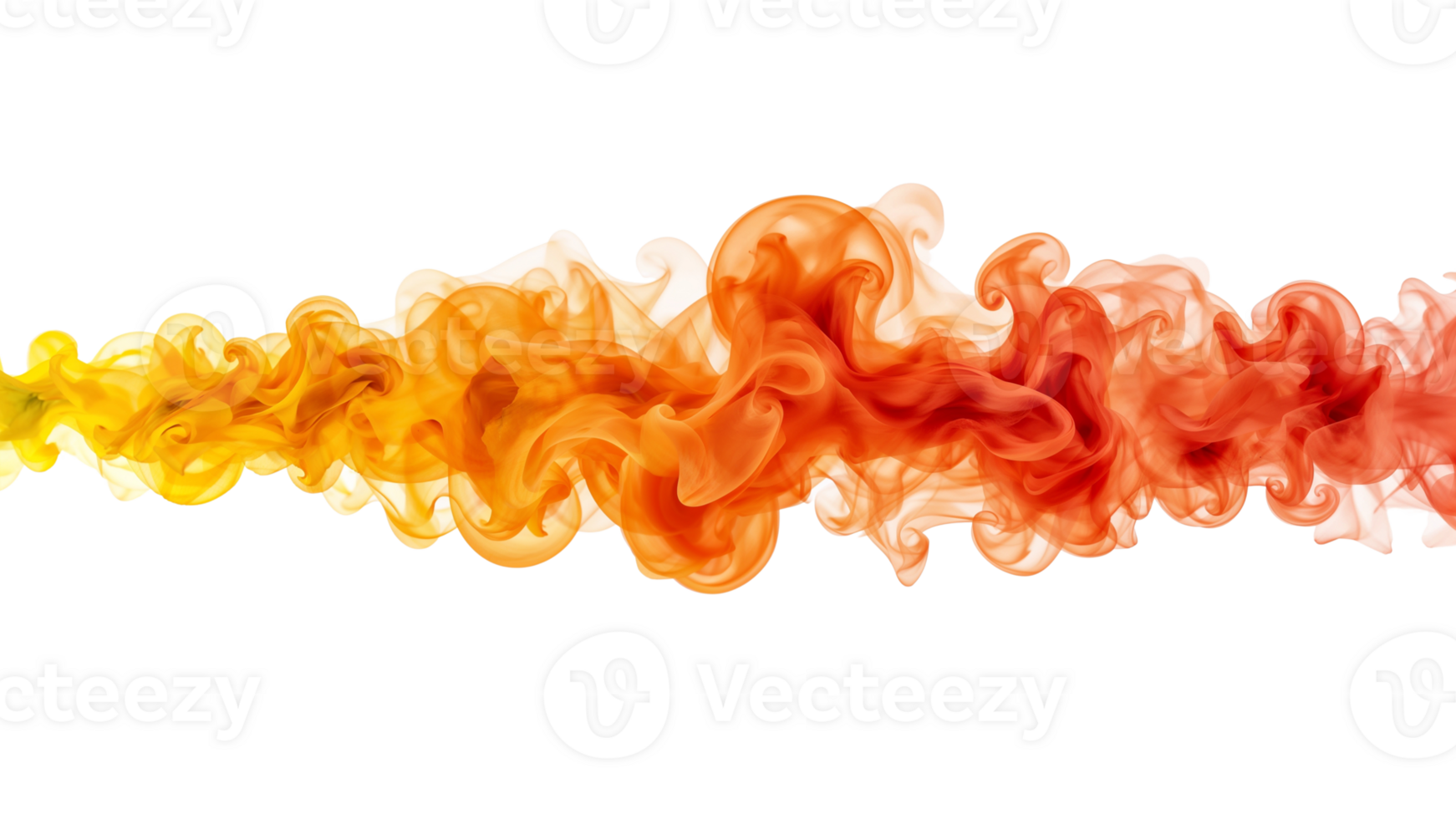 Abstract multicolored ink explosion effect isolated against transparency visual element png