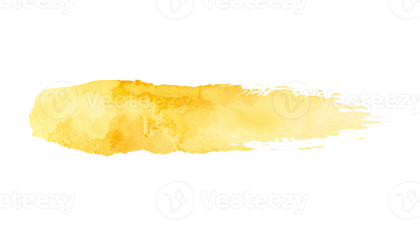 Striking amber watercolor streak design element on a pure transparent backdrop png