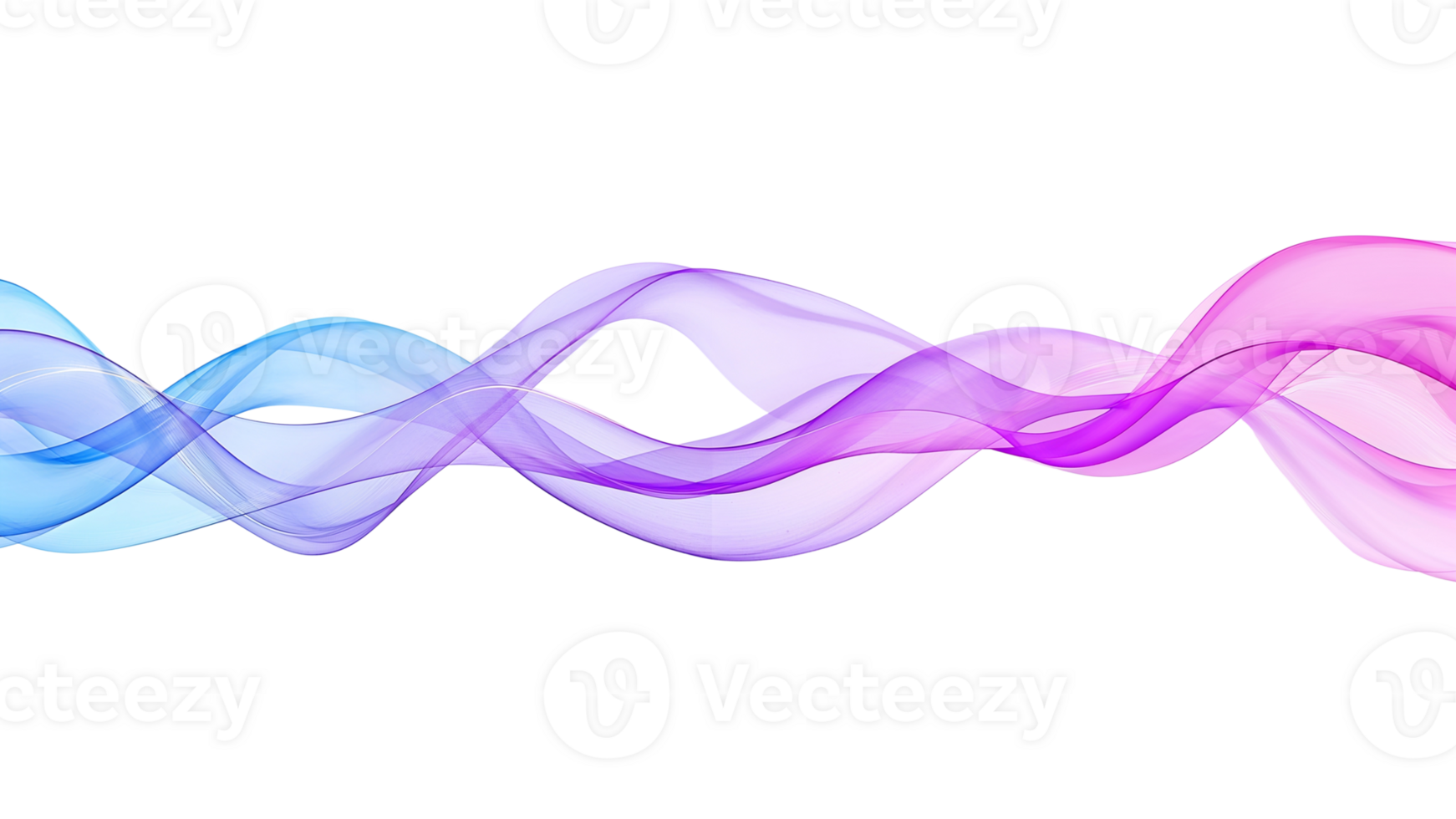 Abstract flowing gradient ribbons, a mesmerizing dance of color and motion across a transparent png