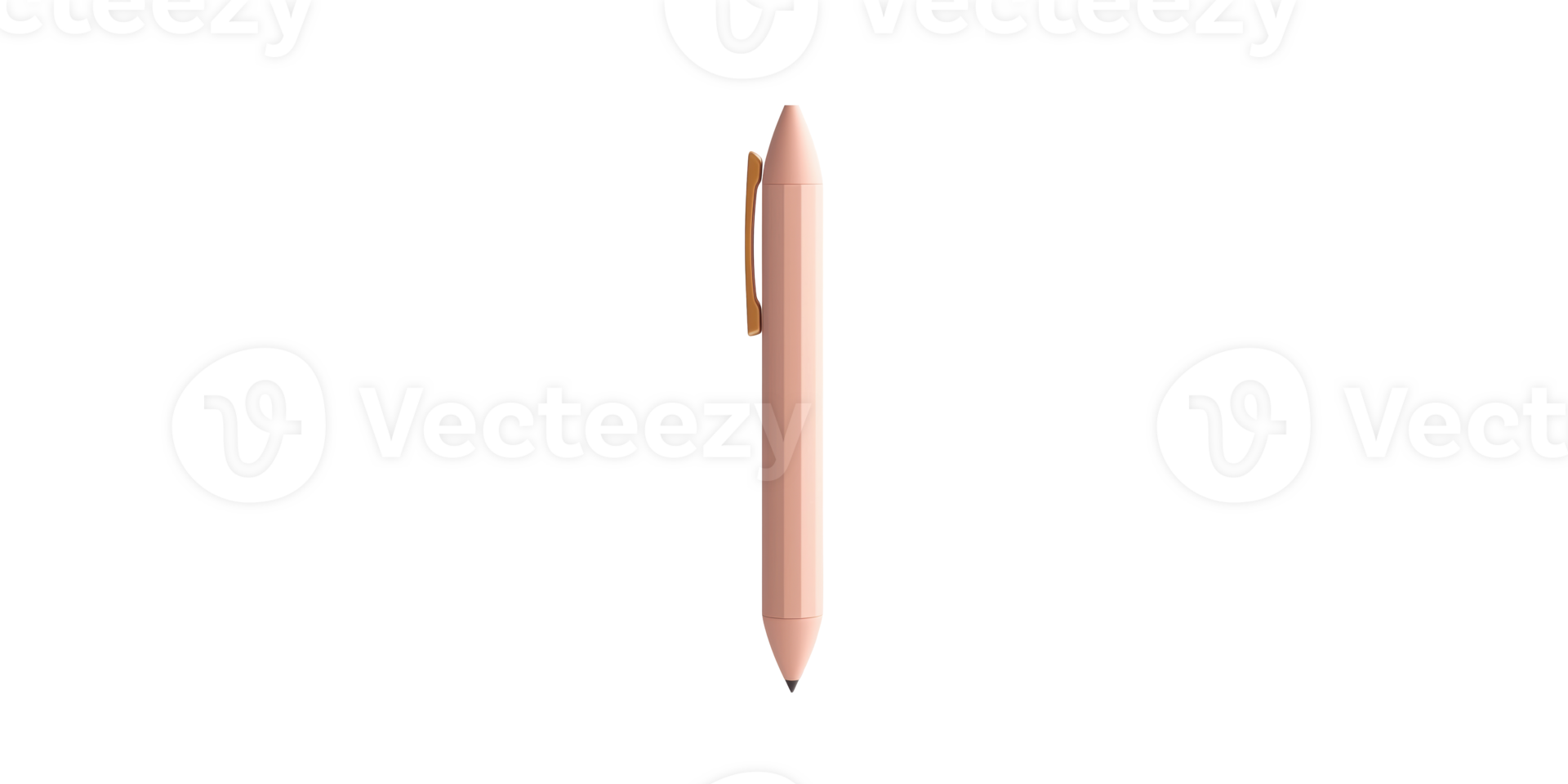 Stylish Rose Gold Stylus Pen. Modern Digital Writing Tool For Tablets And Smartphones Isolated On Transparent Background png