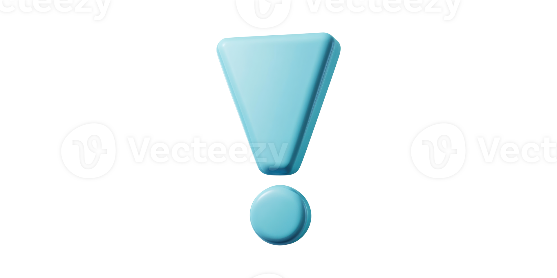3D Blue Exclamation Mark. Symbol Of Alert, Attention, And Emphasis In Communication Isolated On Transparent Background png