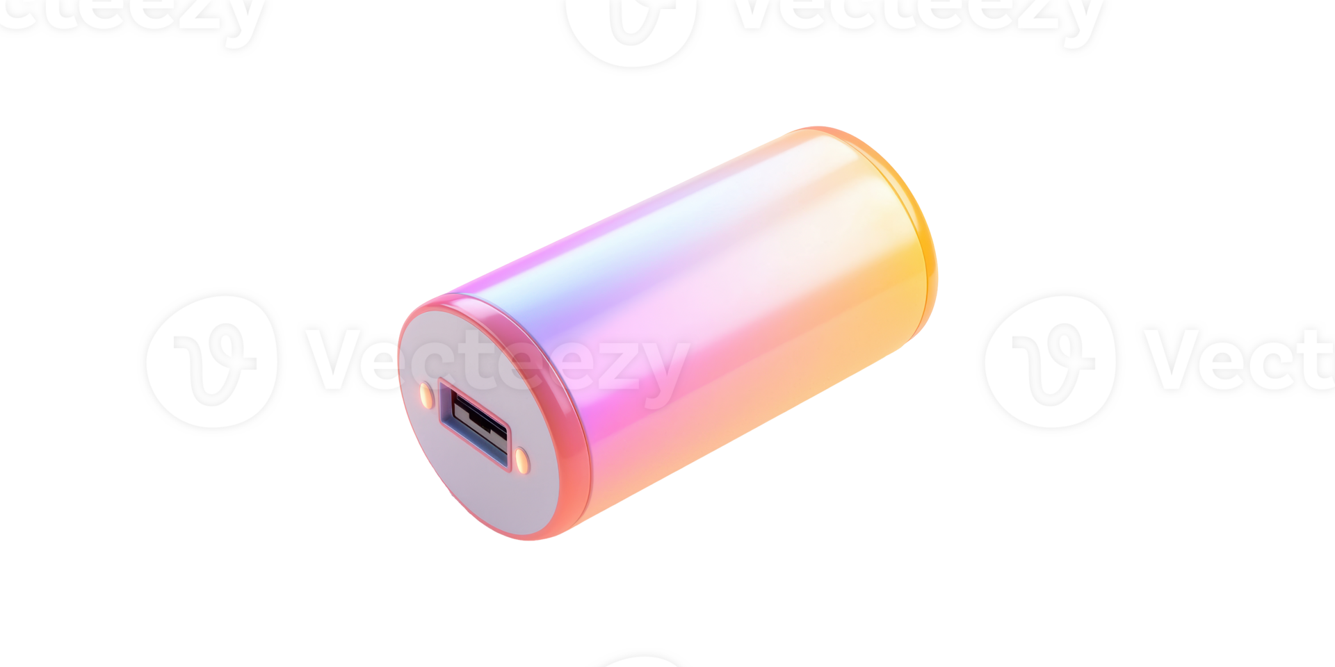 Colorful Portable Power Bank With Usb Port. Compact Charging Solution For Mobile Devices Isolated On Transparent Background png
