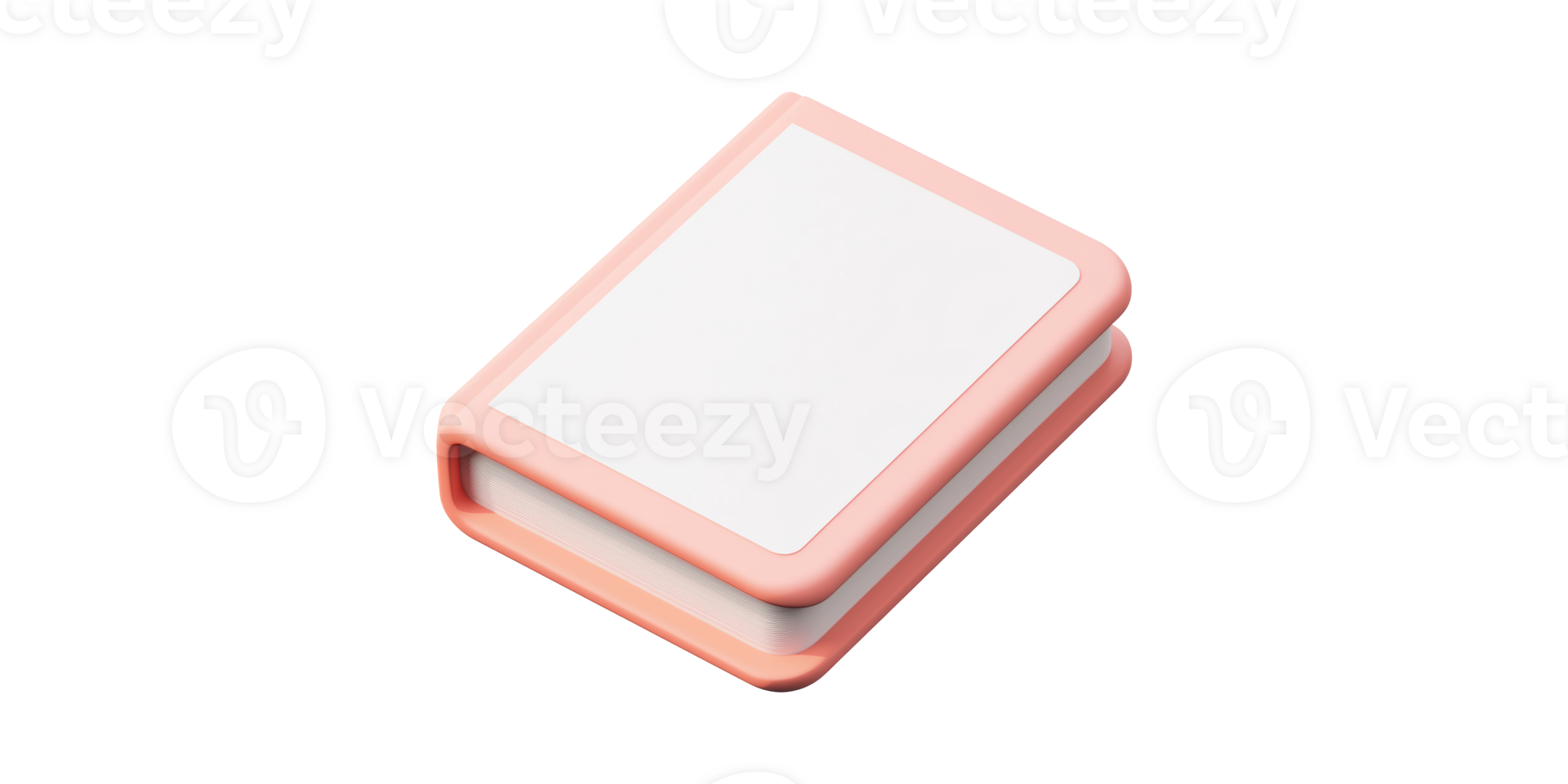 Closed Pink Book With Blank Cover. Minimalist Design For Branding And Customization Isolated On Transparent Background png