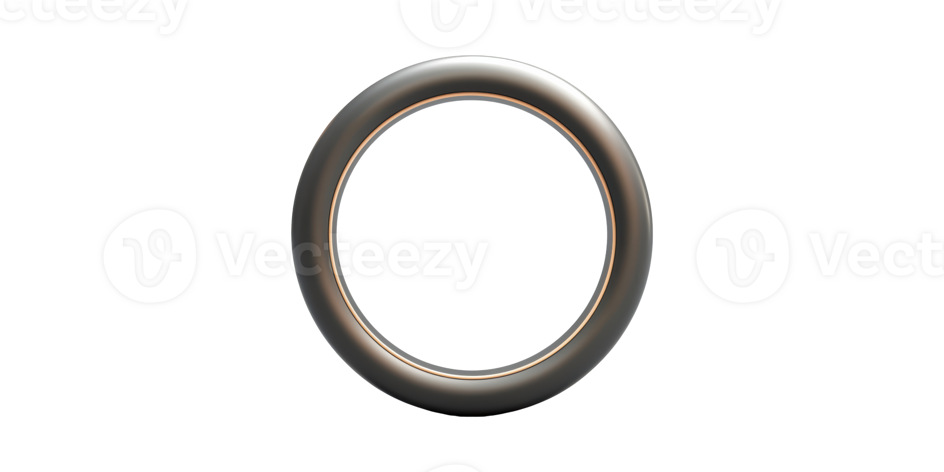 Circular Metallic Ring With Gradient Finish. Symbolizes Unity And Continuity Isolated On Transparent Background png