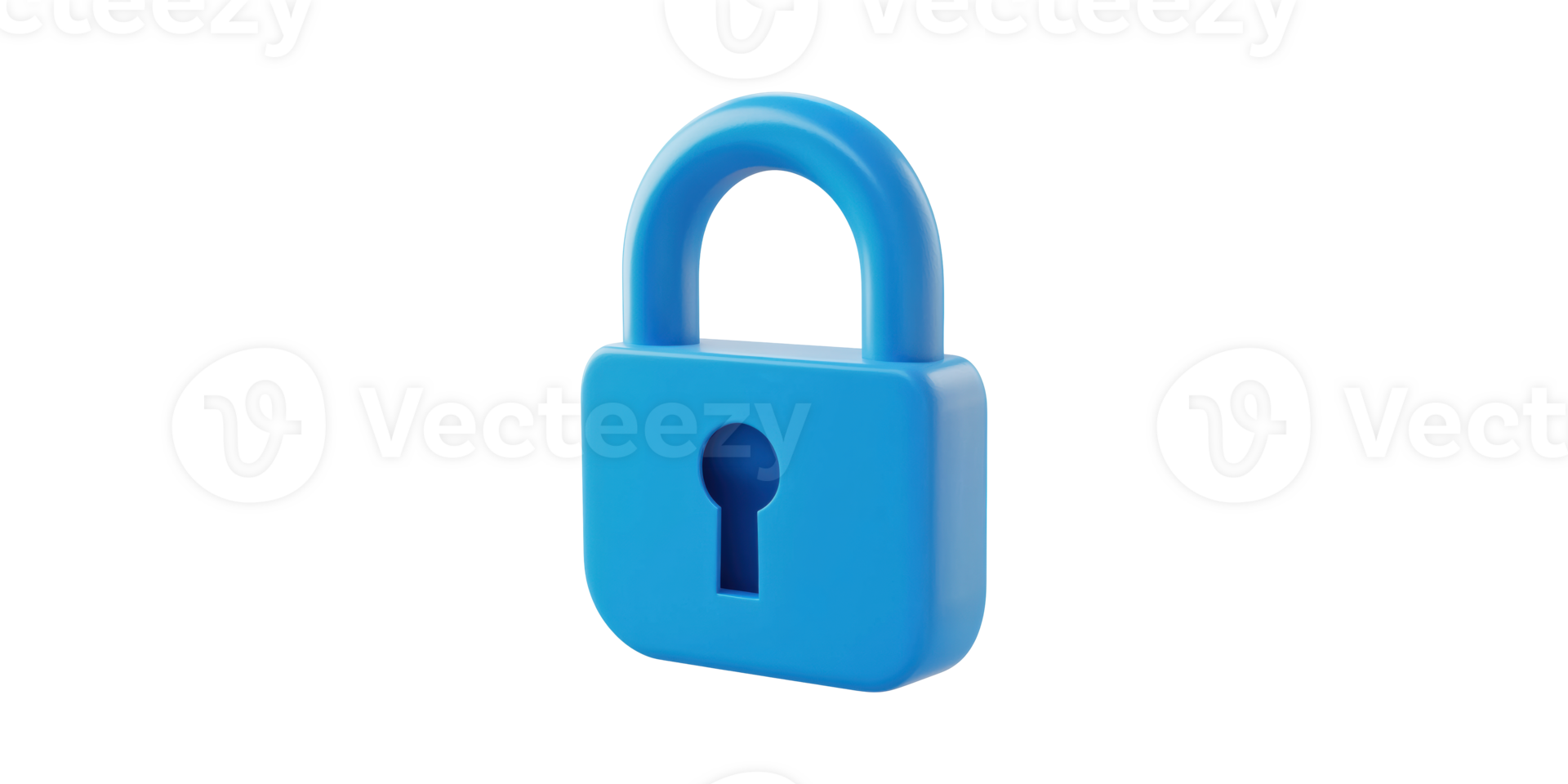 Blue Padlock Icon. Symbol Of Security And Privacy In Digital Contexts Isolated On Transparent Background png