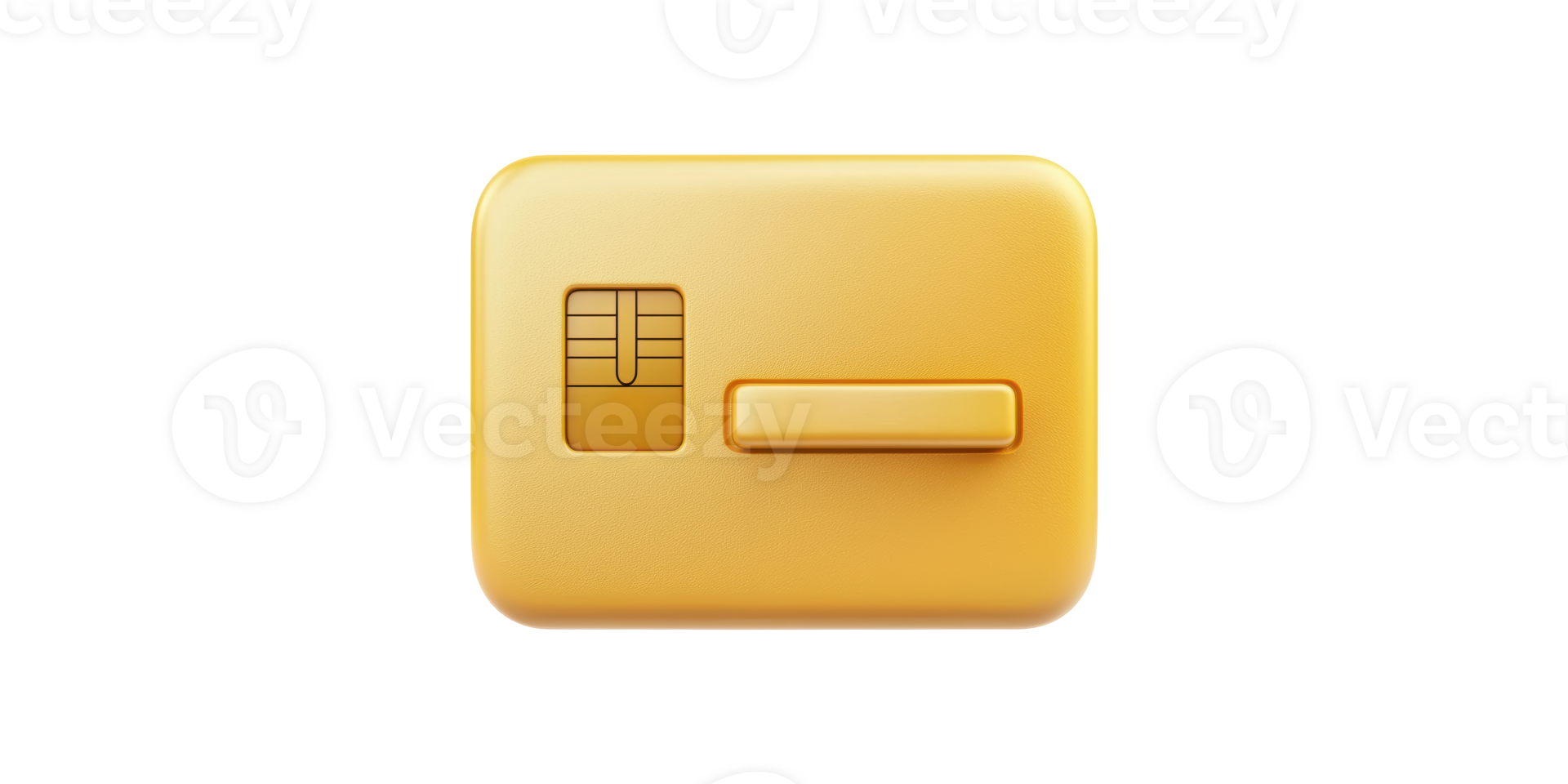 Yellow Credit Card Icon With Chip And Stripe. Digital Payment And Financial Technology Concept Isolated On Transparent Background png