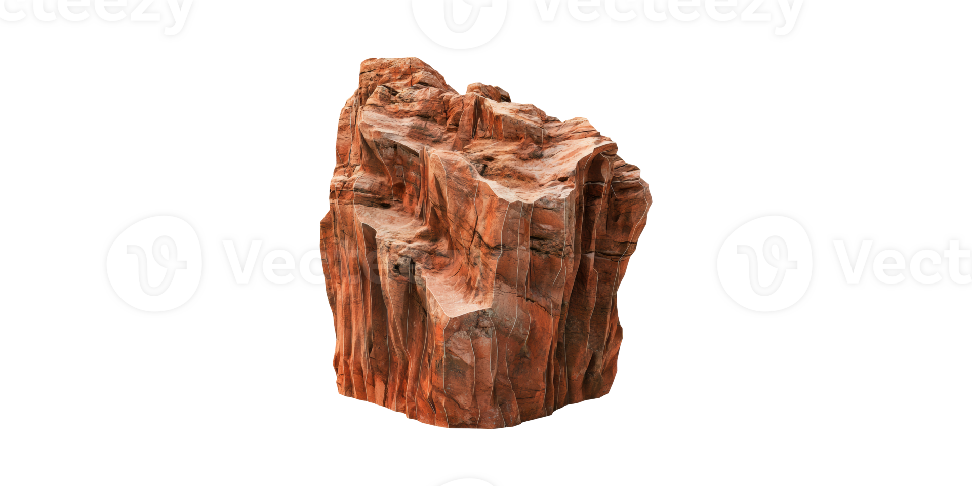 Red Rock Formation. Geological Structure And Natural Erosion Isolated On Transparent Background png
