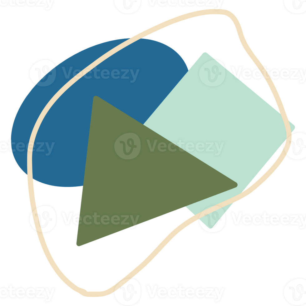 a green and blue triangle with a green and blue circle png