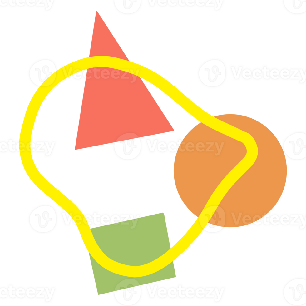 a yellow line with a triangle and a circle png