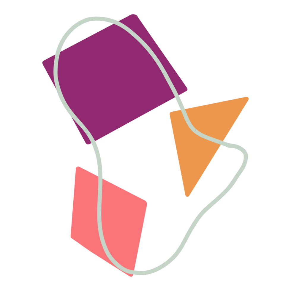 a colorful geometric shape with a string attached to it png