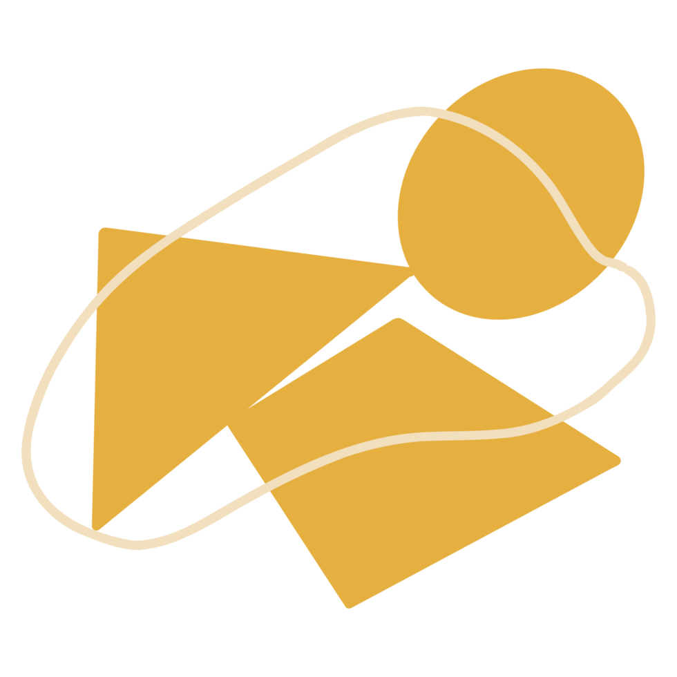 a yellow triangle with a ball on it png