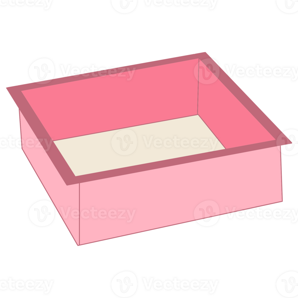 a pink box with a white lid on a transparent background png