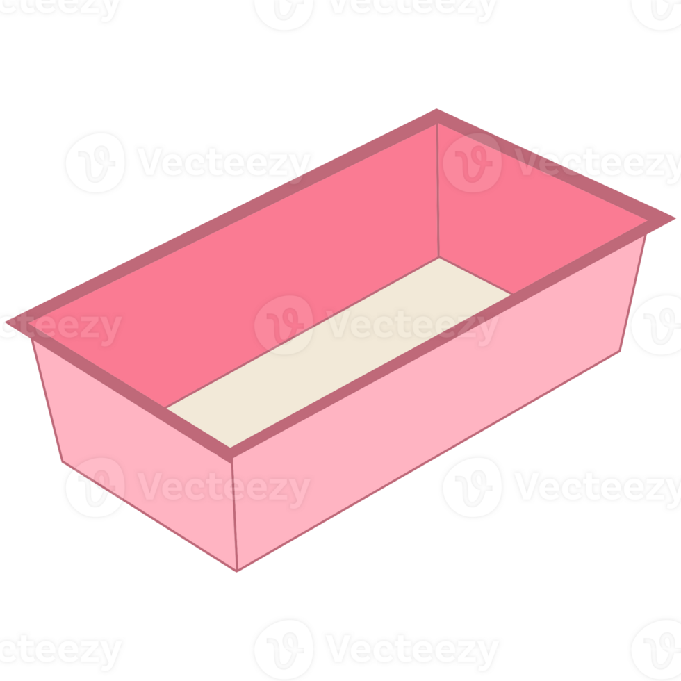 a rectangular box with a white top png