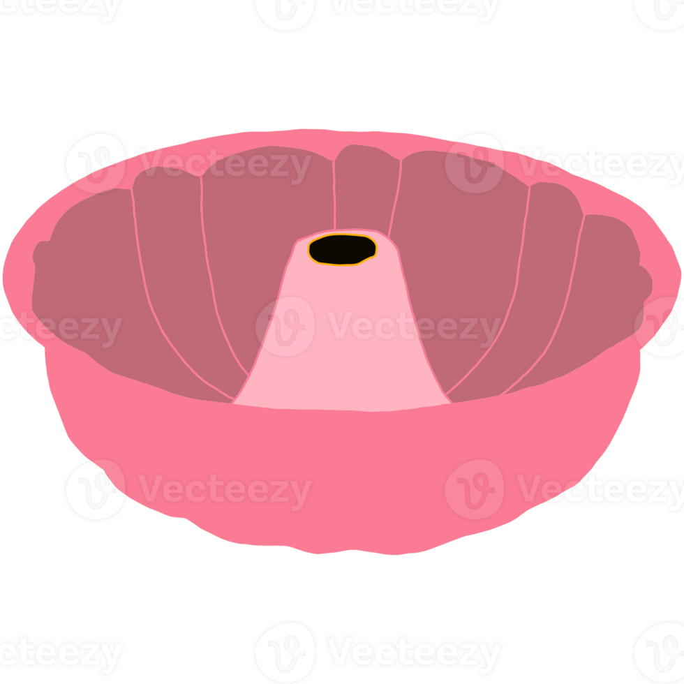 a pink bowl with a hole in it png