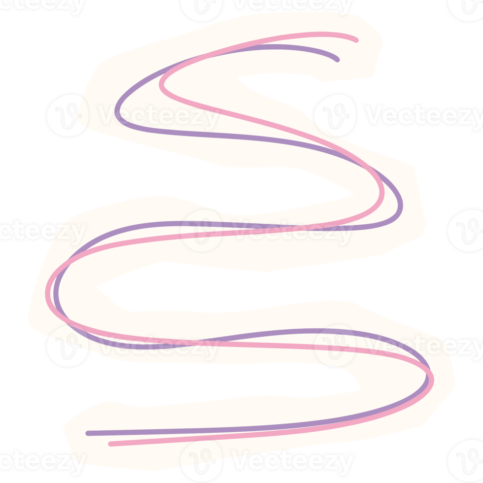 a pink and purple line drawing of a letter s png