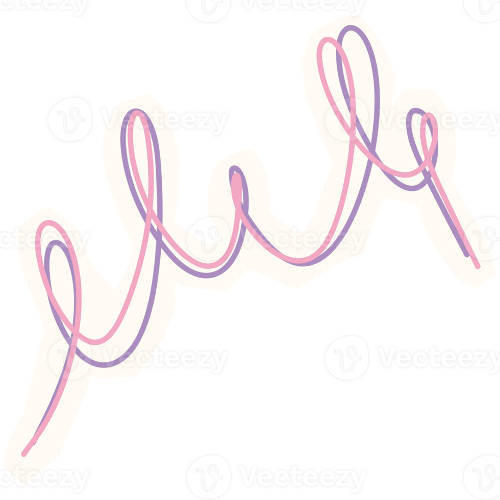 a pink and purple cute line png