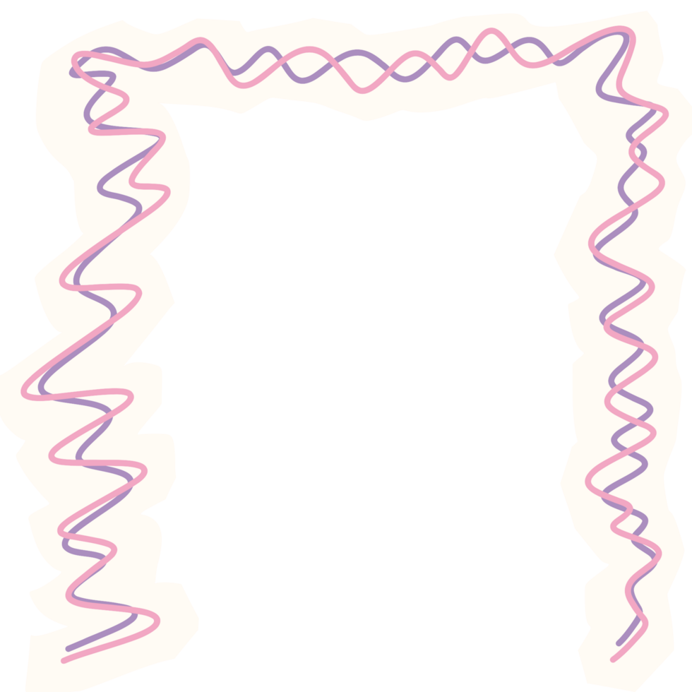 a pink and purple frame with a white border png
