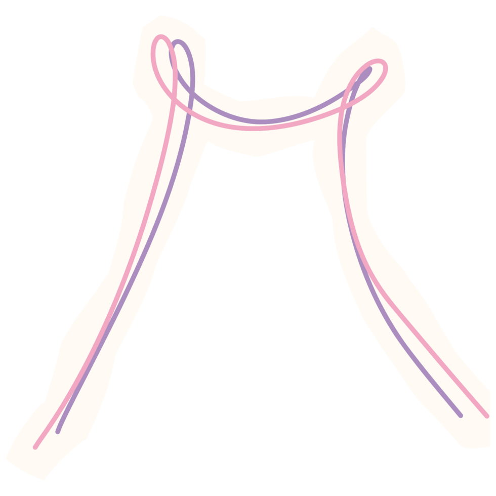 a pink and blue ribbon on a white background png
