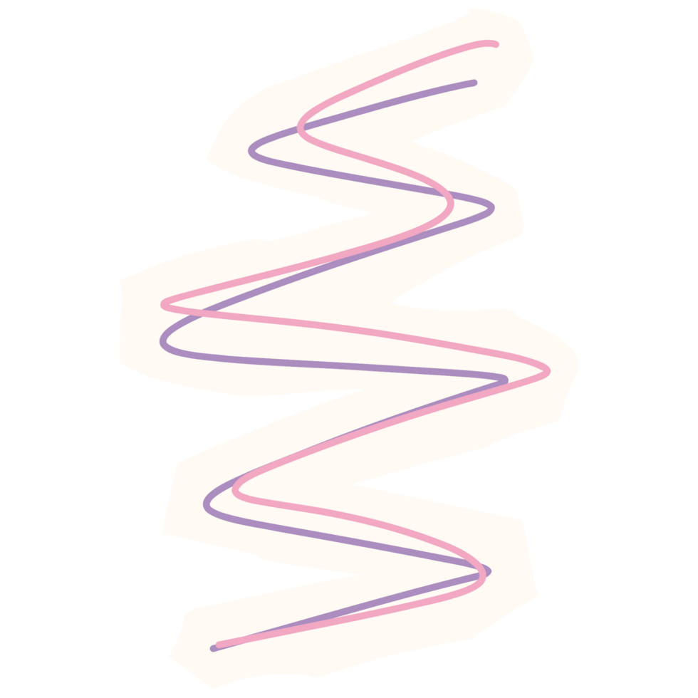 a pink and purple line drawing on a transparent background png