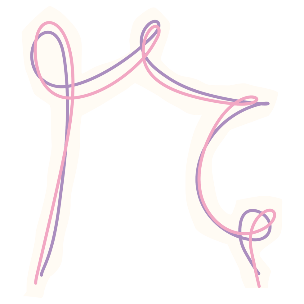 a pink and purple unicorn is drawn on a white background png