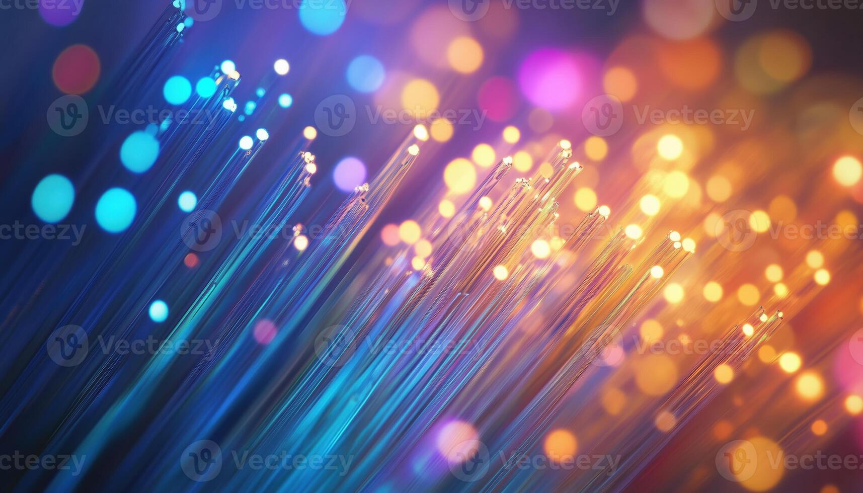 High Speed Communication. Utilizing Fiber Optic Cables For Data Transmission, A Technology Revolutionizing Information Transfer With Optical Fibers photo