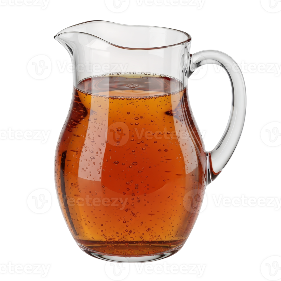 Glass Pitcher Filled with Apple Cider or Juice png