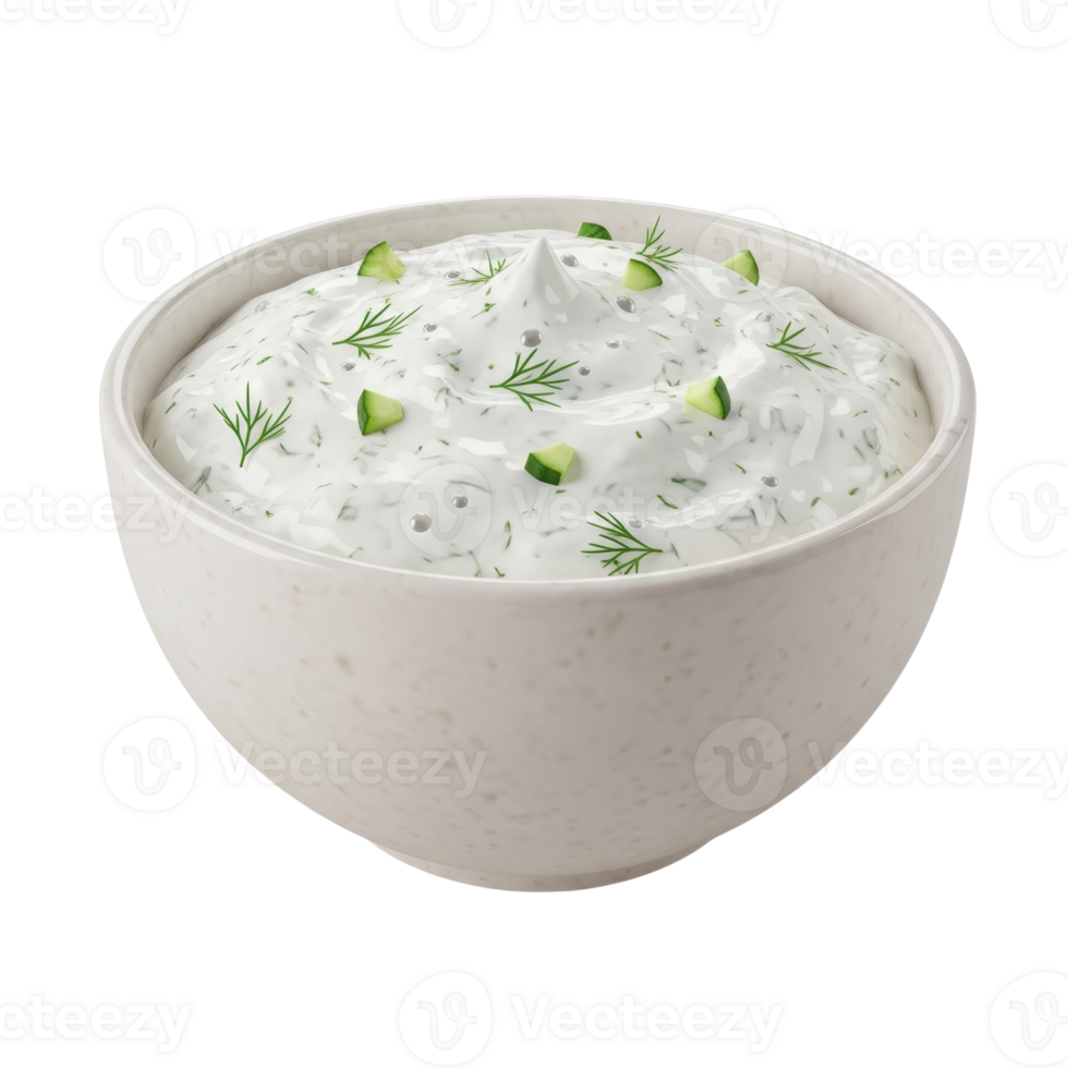 Fresh Tzatziki Sauce with Cucumber and Dill png