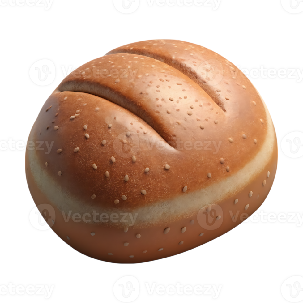 A single golden brown burger bun with sesame seeds on a black background png