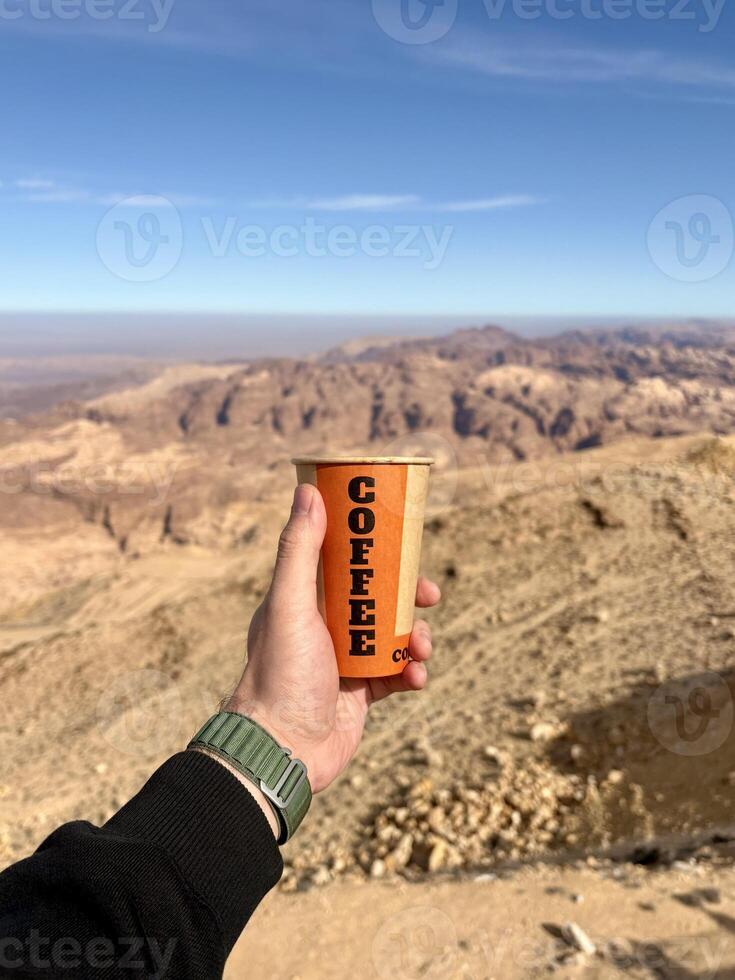 Enjoy a delightful Coffee Break while taking in a breathtaking Scenic Mountain View photo