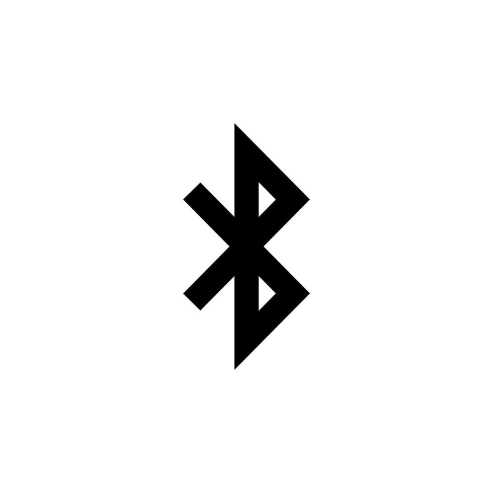 Flat Bluetooth Solid Icon for Interface Design vector