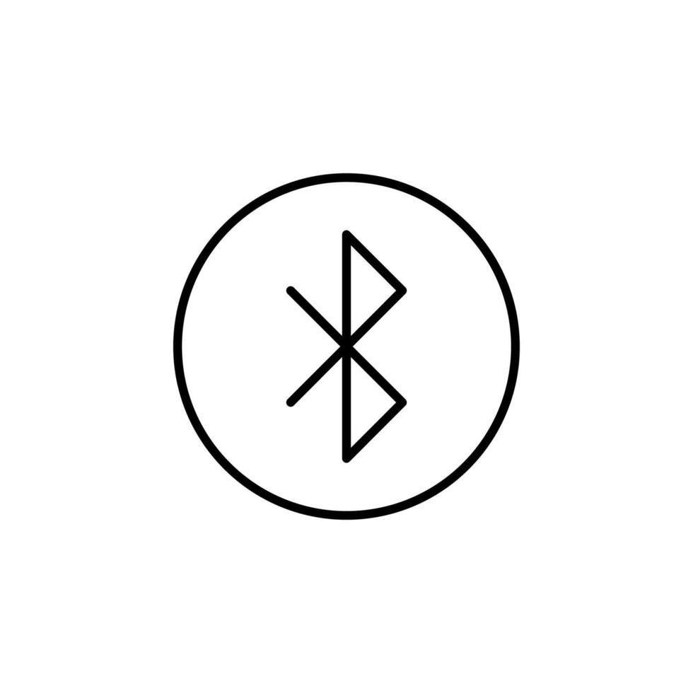 Mobile Device Bluetooth Line Icon Element vector