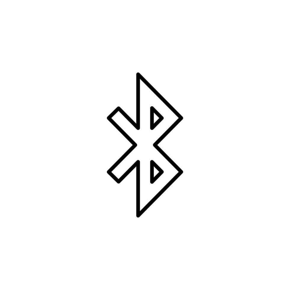 Bluetooth Line Icon for Tech Applications vector
