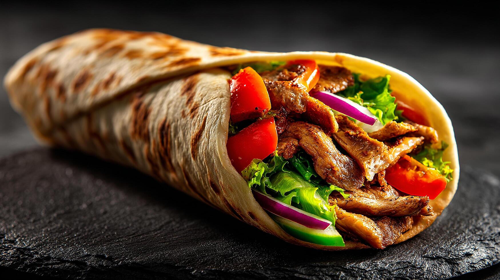 Tasty shawarma food photography photo