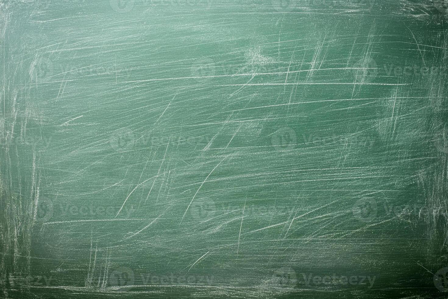 Smooth blank green chalkboard surface with subtle scratches, ideal for teaching, presentations, or artistic creations in classrooms photo