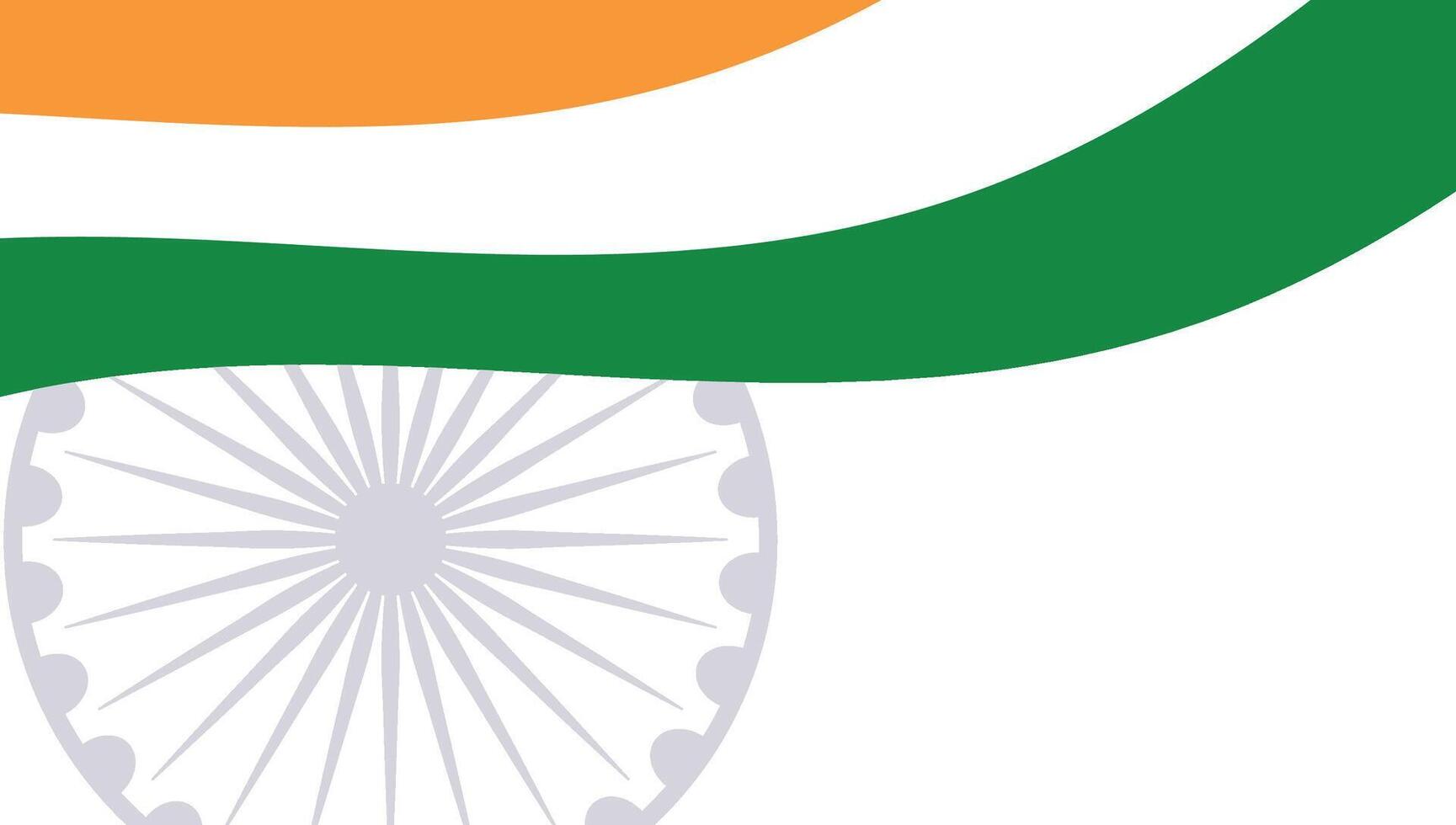 Background with Indian Flag Abstract with Ashoka Chakra vector
