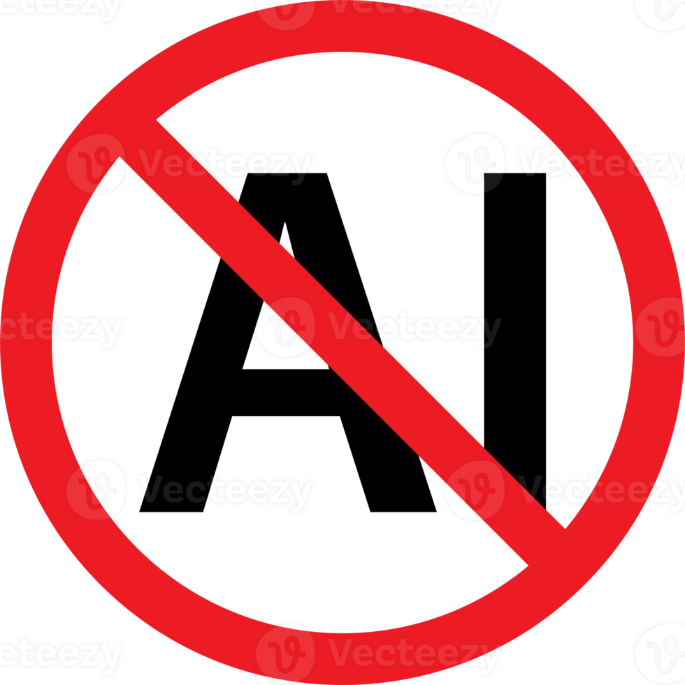 No AI sign icon for graphic design, logo, website, social media, mobile app, ui illustration. png