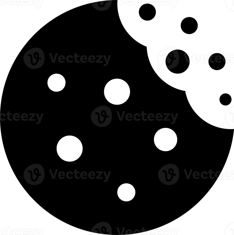Cookie icon isolated on white background for graphic design, logo, web site, social media, mobile app, ui illustration. png