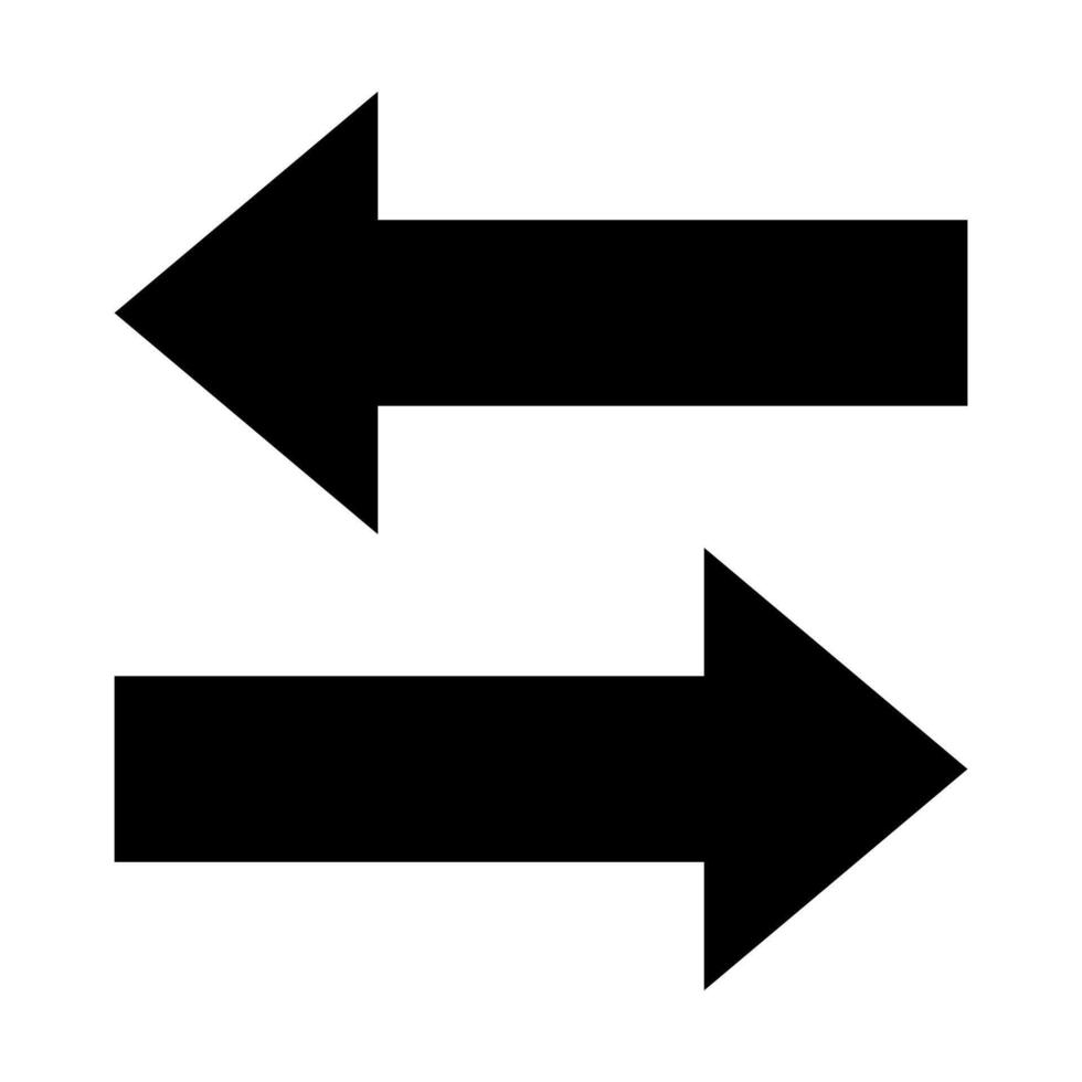 Right Left Arrow Black Color Illustration Design vector