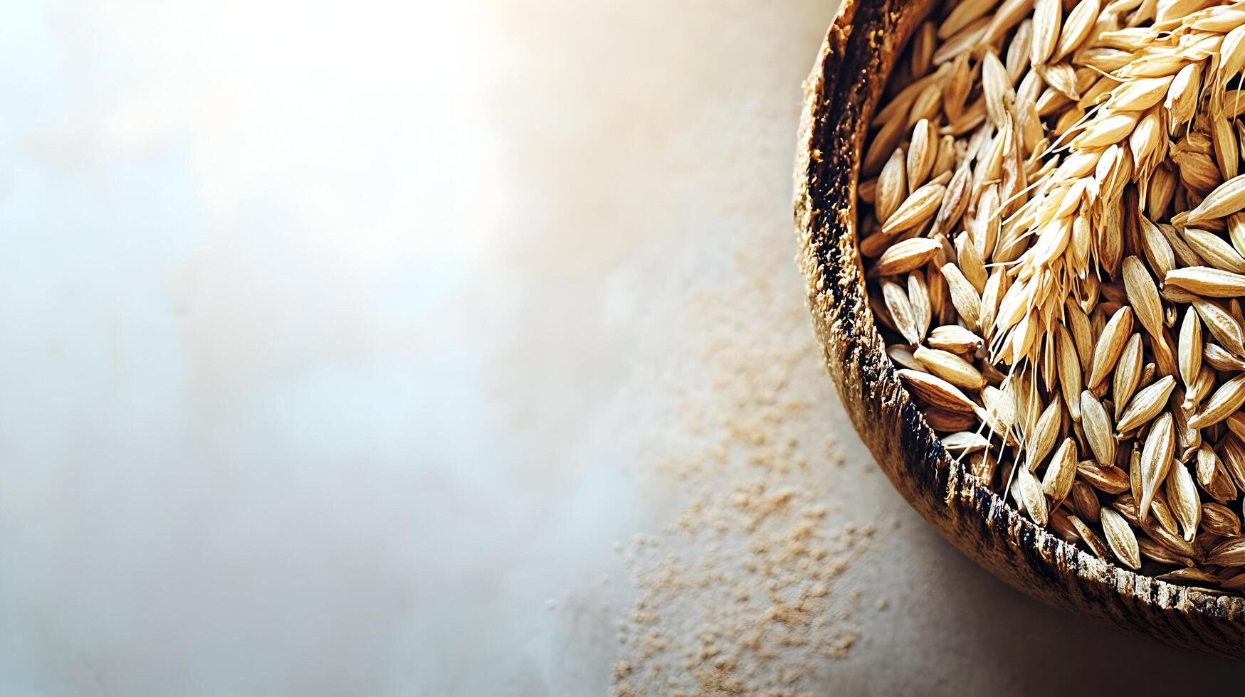 A bowl full of rice and some grains photo