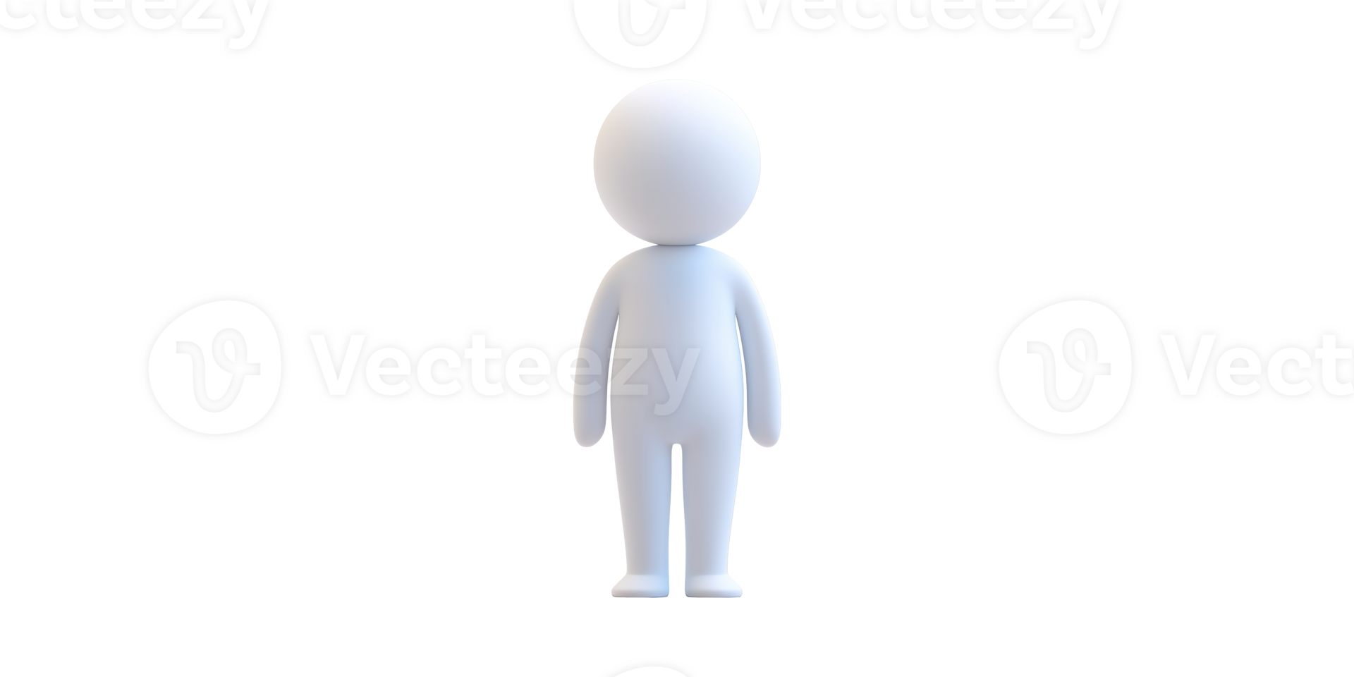 3D Minimalist Character Design. Versatile Figure For And Branding Isolated On Transparent Background png