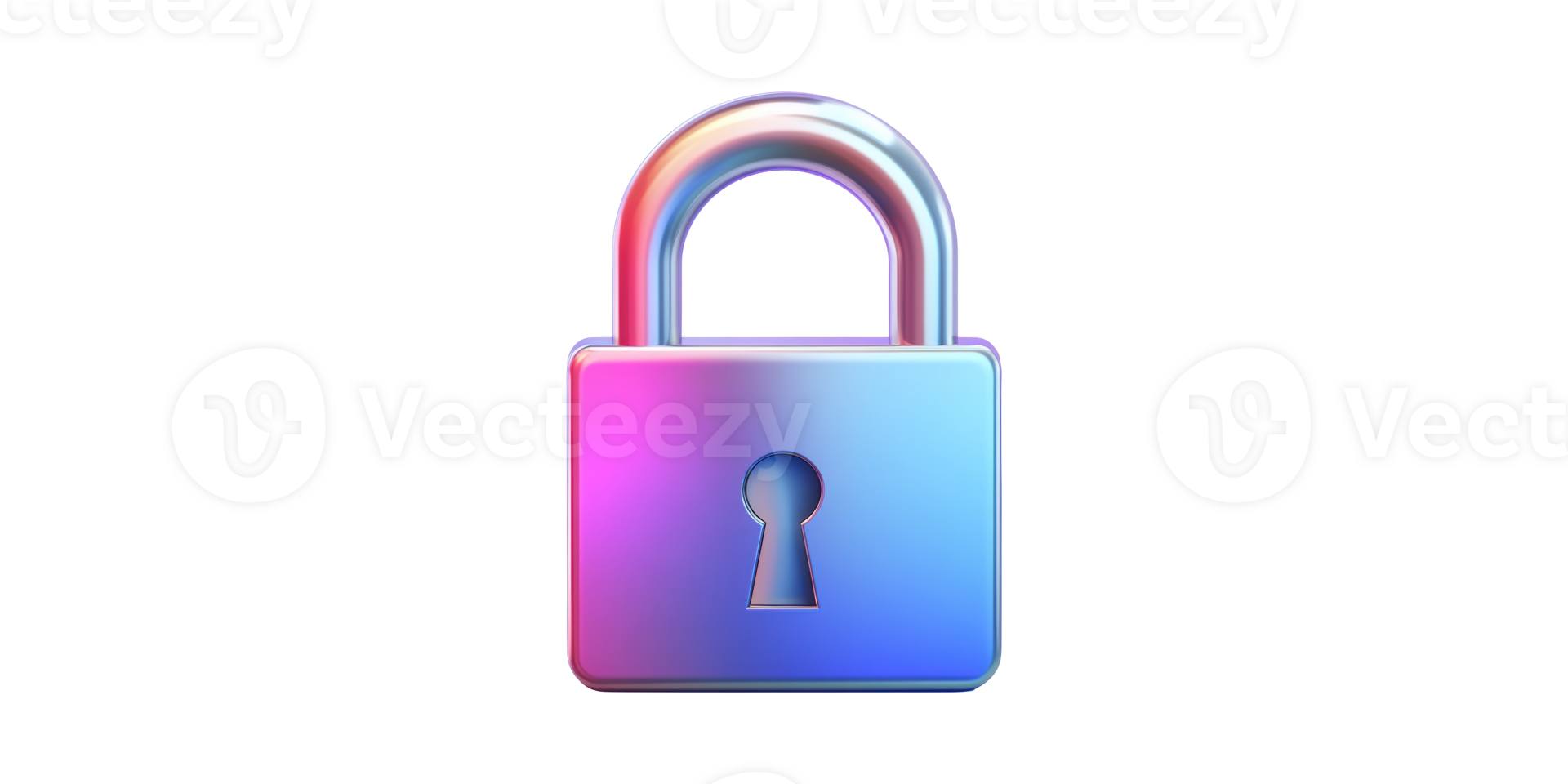 Colorful Padlock Icon. Symbol Of Security And Data Protection In Digital Context Isolated On Transparent Background png