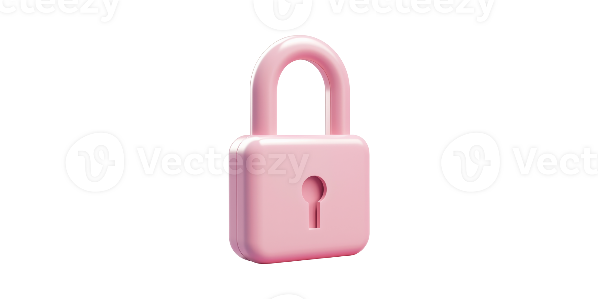 Pink Padlock Icon. Symbol Of Security And Privacy In A Minimalist Design Isolated On Transparent Background png